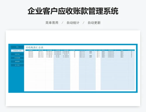 企业客户应收账款管理系统