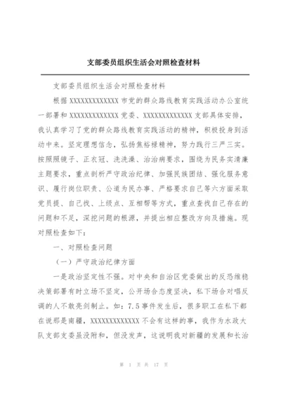 支部委员组织生活会对照检查材料.docx