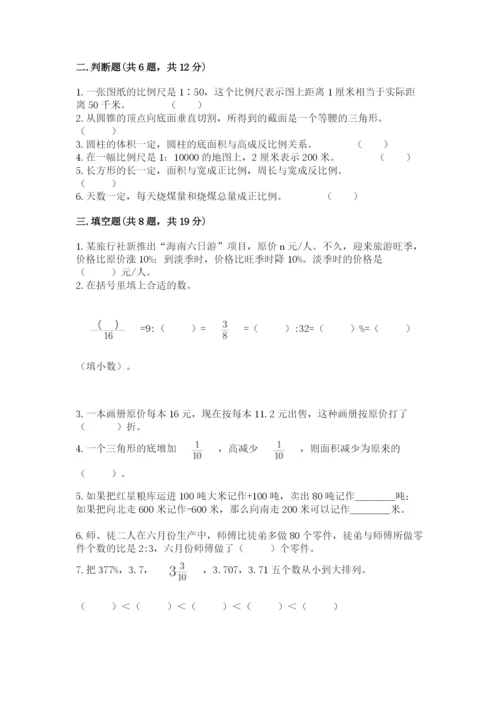 小学六年级下册数学期末卷精品（考点梳理）.docx