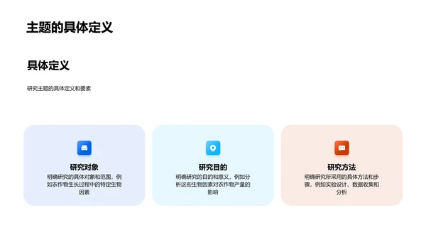 农学开题答辩报告PPT模板