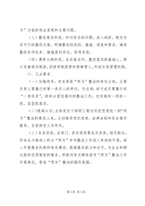 人防办“为官乱为、为官不为”整治计划.docx