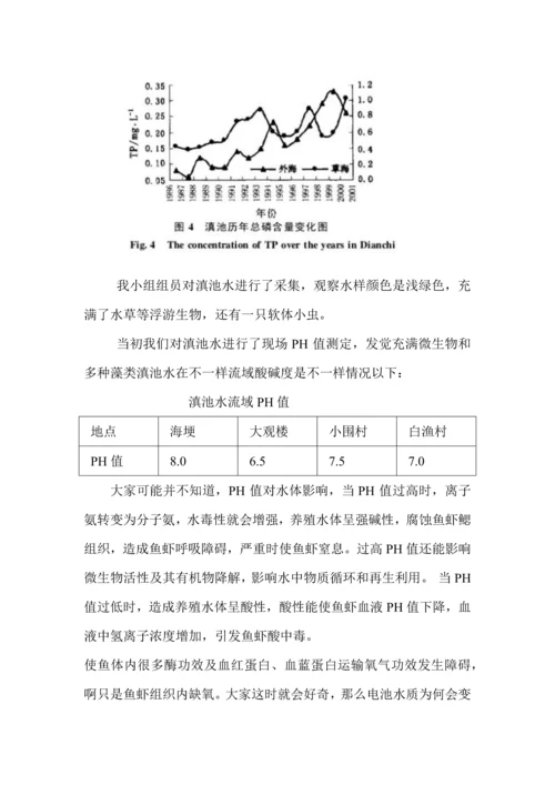 滇池污染调查分析报告.docx