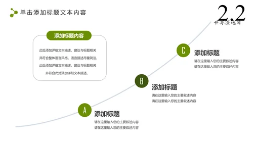 清新简约世界湿地森林日绿色环保PPT模板