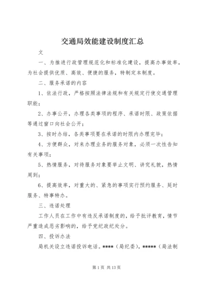 交通局效能建设制度汇总.docx