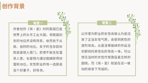 绿色清新九年级语文简爱读书分享说课课件PPT模板语文九年级下册