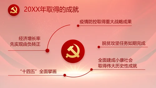 红色党支部党员大会年终工作总结PPT