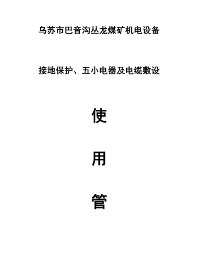 电气设备接地保护装置安装等使用管理重点标准.docx