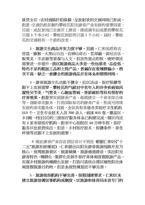攀枝花阳光康养旅游文化发展研究——以仁和区为例文档