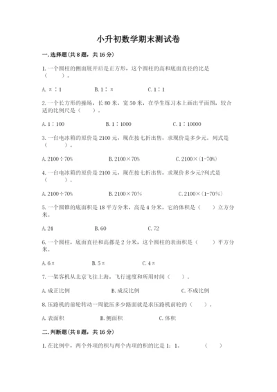 小升初数学期末测试卷（达标题）.docx