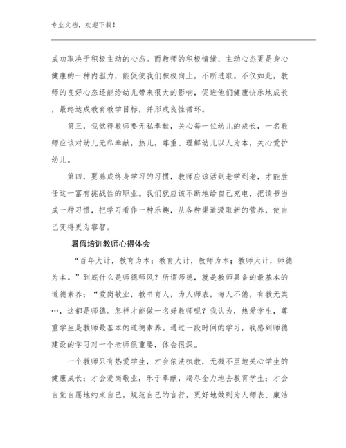 暑假培训教师心得体会例文30篇.docx
