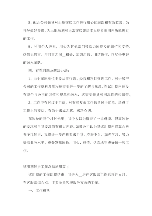 试用期转正工作总结通用.docx