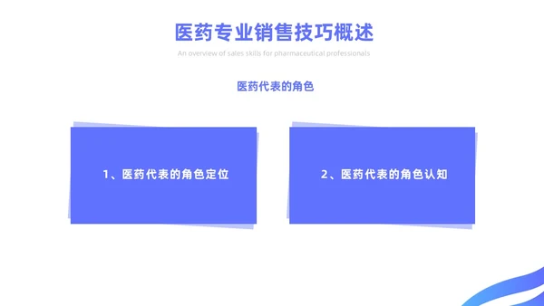 蓝色简约风医药代表销售经验分享培训课件