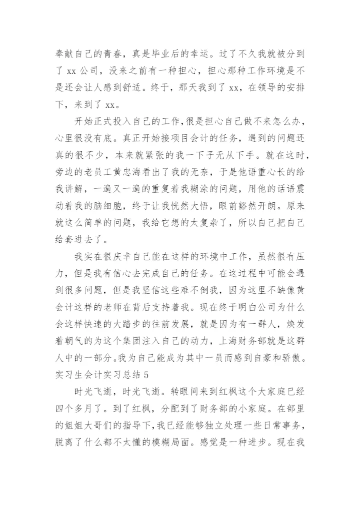 实习生会计实习总结.docx