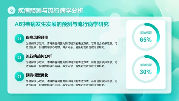 绿色商务风人工智能在医疗中的应用PPT模板