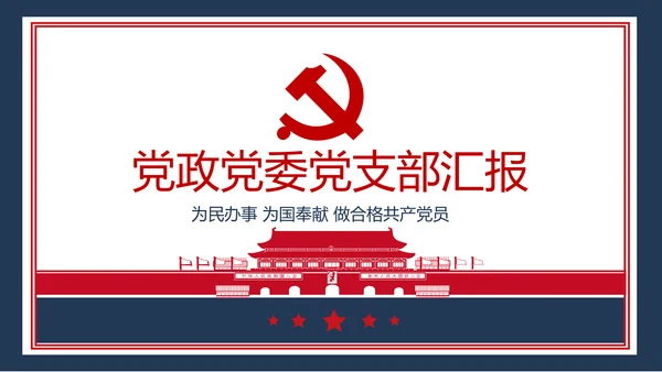党政党委党支部基层组织工作汇报
