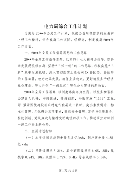 电力局综合工作计划.docx