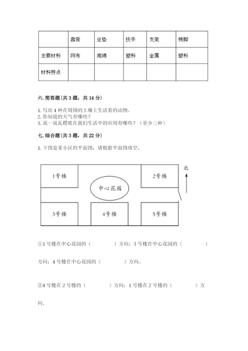 教科版小学二年级上册科学期末测试卷重点班.docx