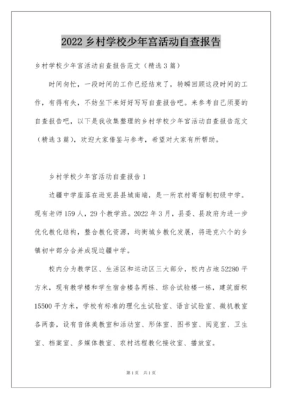 2022乡村学校少年宫活动自查报告.docx