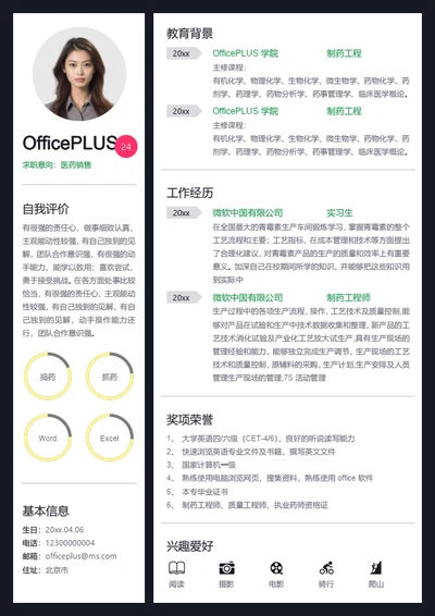 营销项目管理简历模板