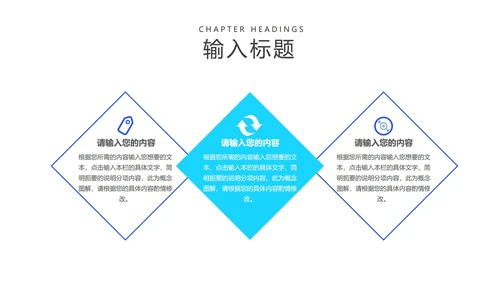 商务科技风蓝色数据汇报总结PPT模板