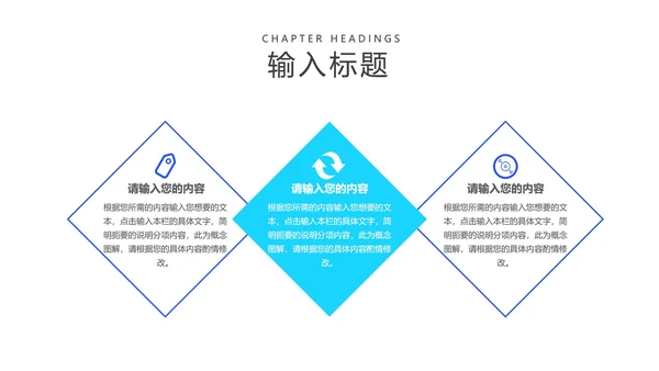 商务科技风蓝色数据汇报总结PPT模板
