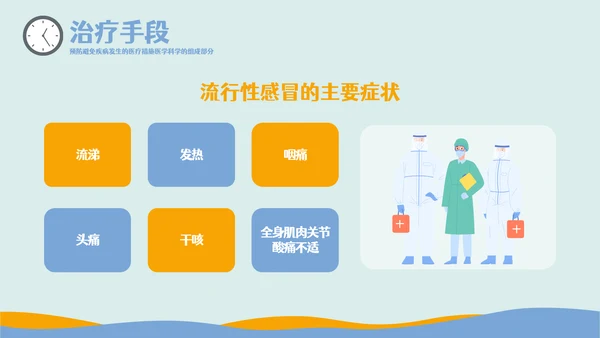 疾病防控主题教育预防流感PPT模板