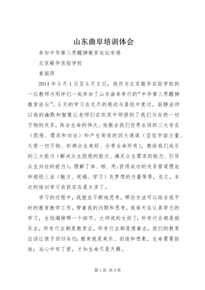 山东曲阜培训体会.docx