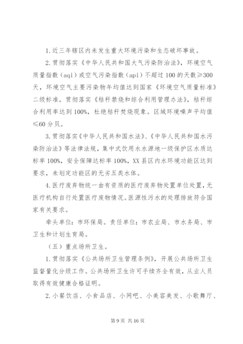 XX县区创建国家级卫生城市实施方案.docx