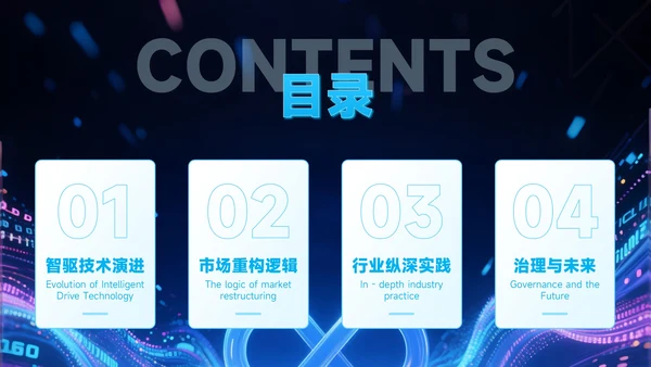 蓝色科技风企业介绍智驱未来赋能市场PPT模板