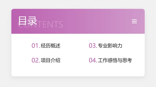 白紫色简约风IT年度工作总结