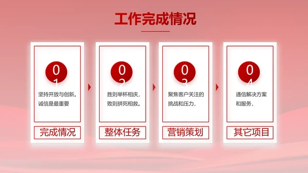 红色大气党建政府党支部工作总结PPT