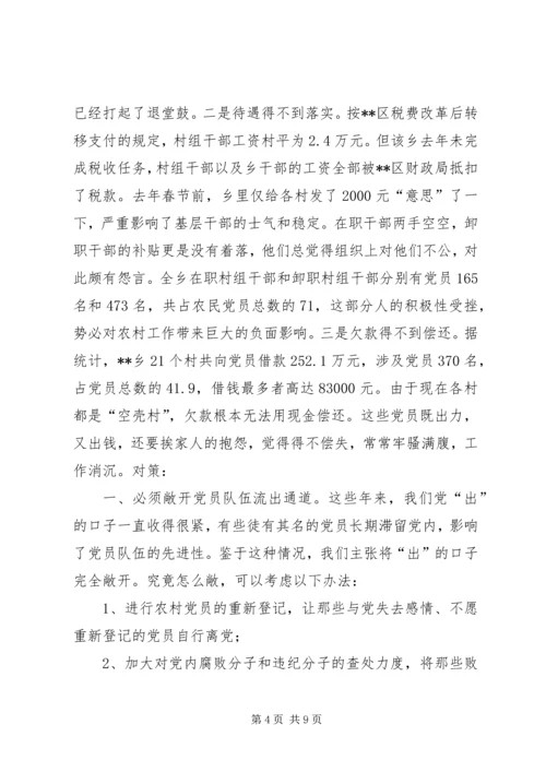 对X乡党员队伍状况的调查与思考.docx