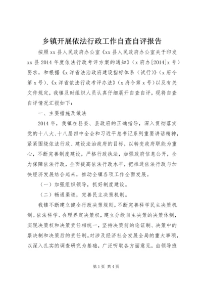 乡镇开展依法行政工作自查自评报告.docx