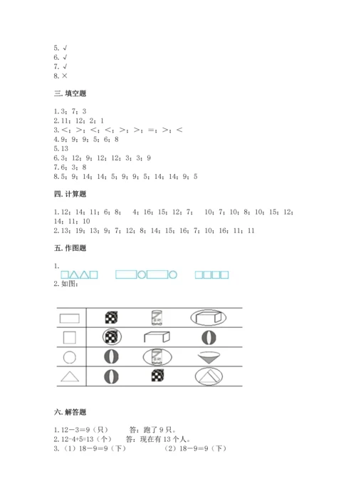 人教版一年级下册数学期中测试卷精品【必刷】.docx