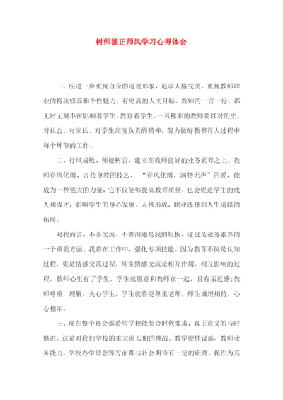 树师德正师风学习心得体会.docx