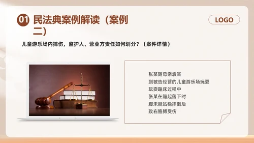 棕色简约民法典如何保护个人权益PPT模板宣传PPT动态PPT案例分析