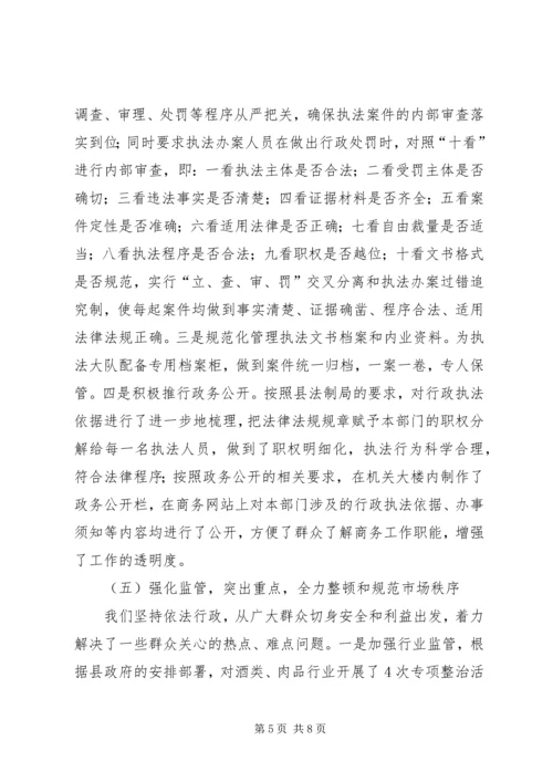 商务局依法行政工作汇报_1.docx