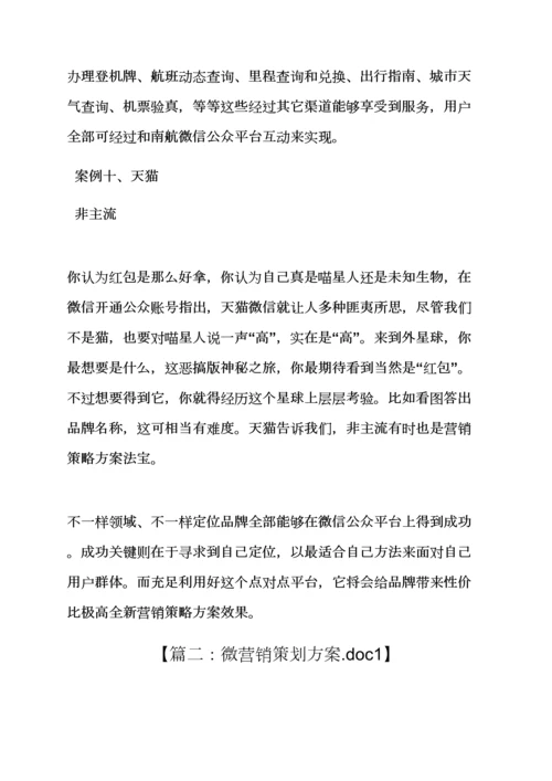 微营销专业策划专项方案案例.docx