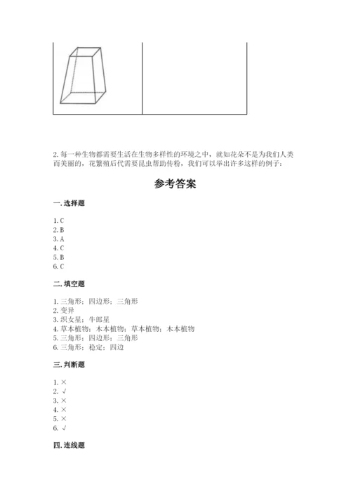 教科版科学六年级下册期末测试卷【各地真题】.docx