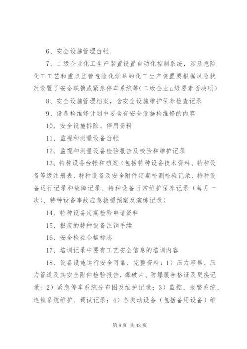 新安全标准化准备资料(危化清单).docx