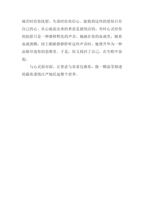 与心灵对话作文600字.docx