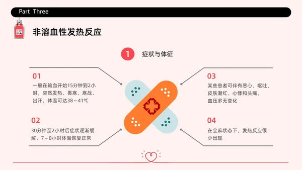 红色简约插画输液不良反应企业培训PPT课件护理不良事件