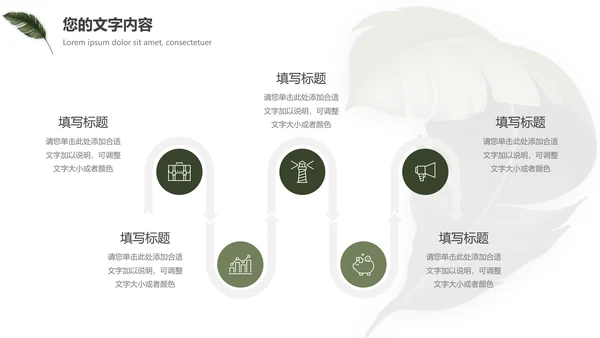 绿色极简文艺总结及未来展望PPT模板