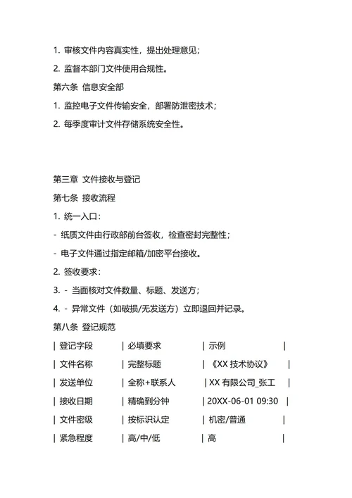 通用外来文件管理制度