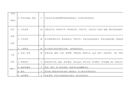 公卫项目绩效考核评分细则精选文档