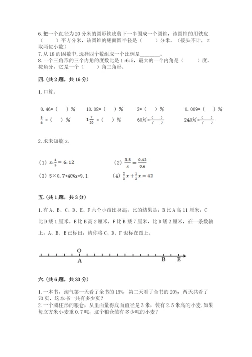 北师大版数学小升初模拟试卷附完整答案（有一套）.docx