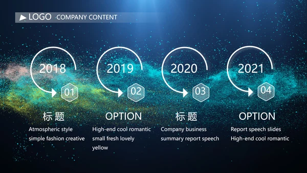 唯美星空商业计划书商务动态PPT