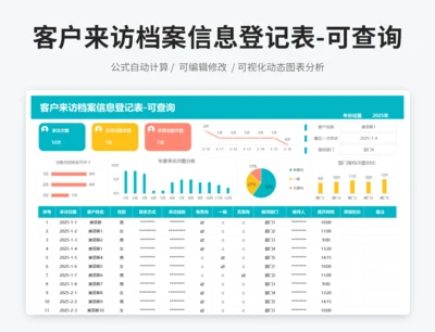 客户来访档案信息登记表-可查询