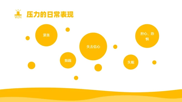 黄色简约卡通插画释放压力主题班会PPT模板