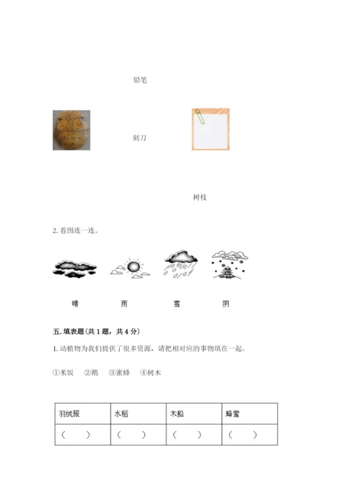 教科版二年级上册科学期末测试卷附完整答案【精选题】.docx